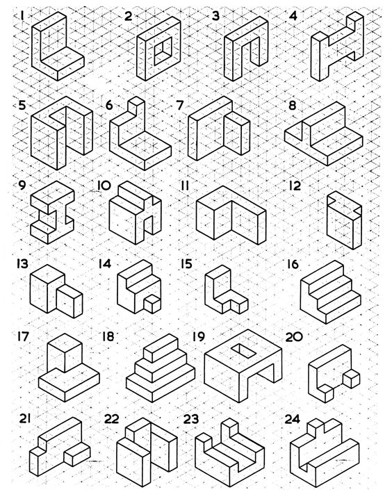 Isometric And Orthographic Drawing Worksheets On Isometric