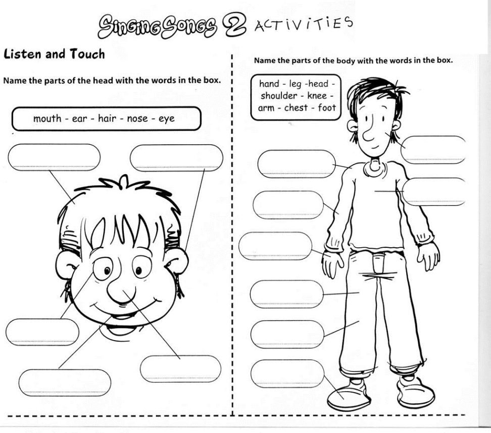 Kids  Printable English Worksheet  Preschool Worksheets Age