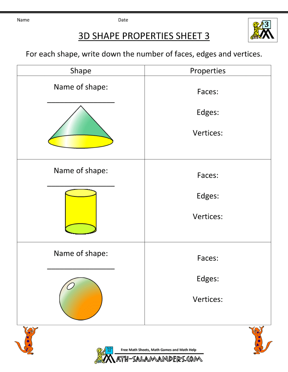 Kindergarten Common Core Shape Worksheets 282947