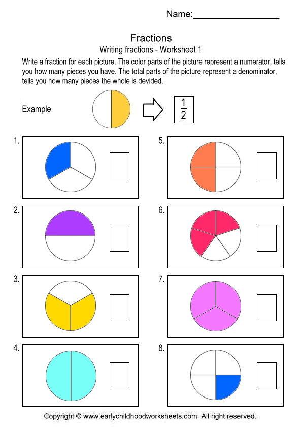 Kindergarten Fraction Worksheets The Best Worksheets Image