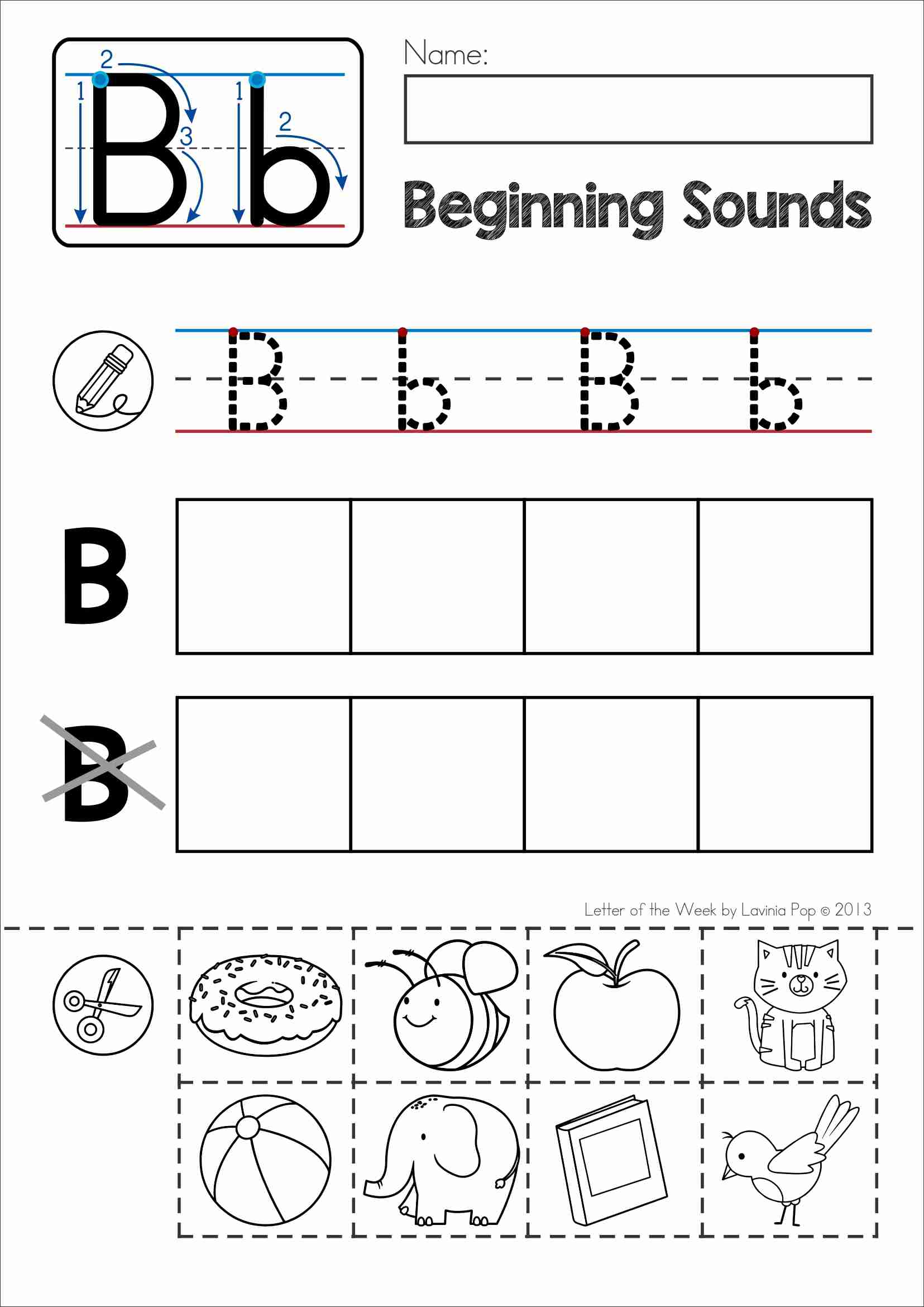 Letter B Phonics Worksheet Free Worksheets Samples