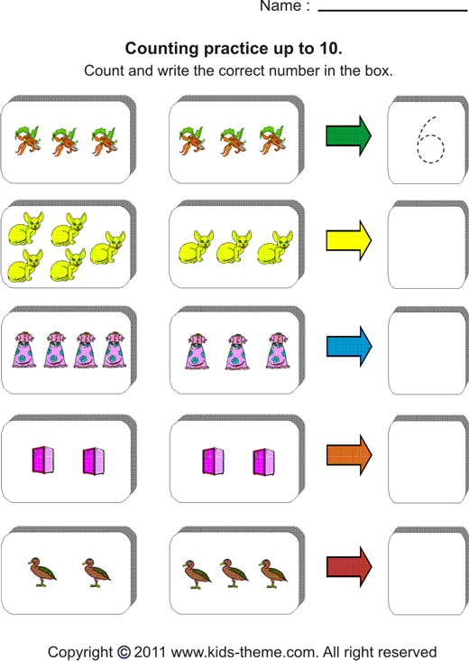 Math Counting Worksheets For Grade 1