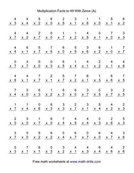 Math Worksheets For 4th Grade Multiplication
