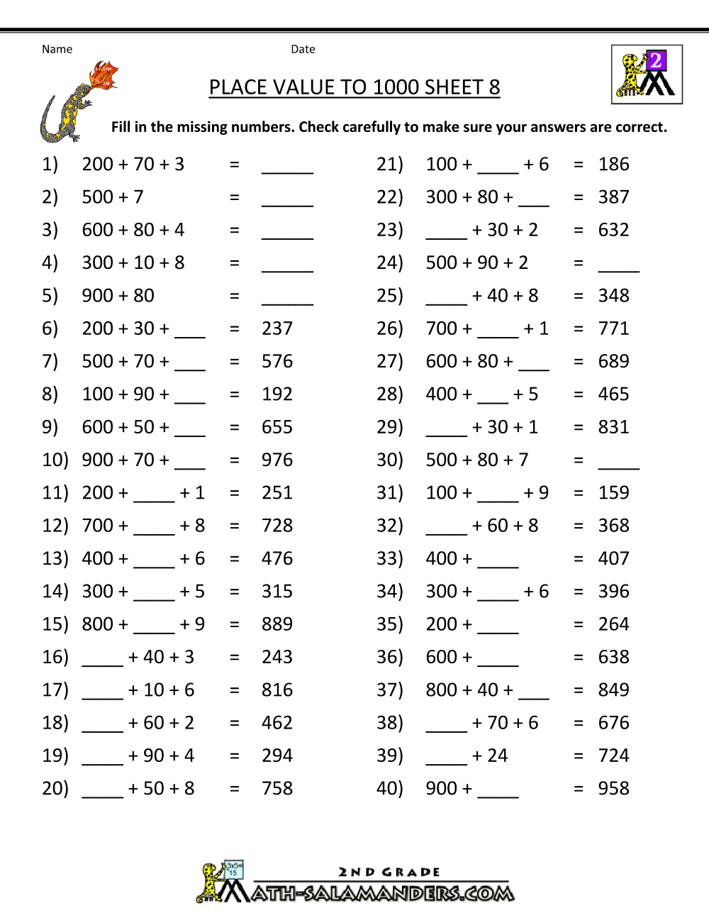 Math Worksheets Of Grade 8 262757