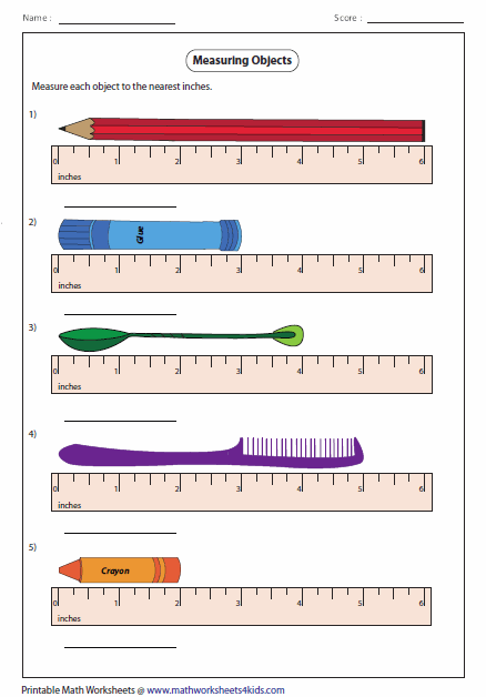 Measuring Inches Worksheet Measuring Length Worksheets