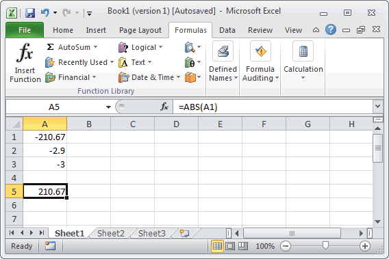 Ms Excel  How To Use The Abs Function (ws, Vba)