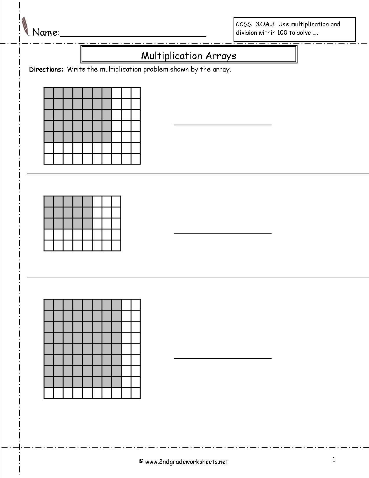Multiplication Array Worksheets Grade 3 The Best Worksheets Image