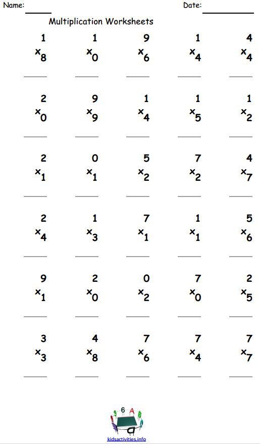 Multiplication Interior Worksheet.pdf Multiplication Worksheets Pdf | Free Worksheets Samples