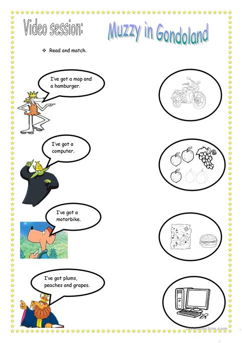 Muzzy In Gondoland Worksheet