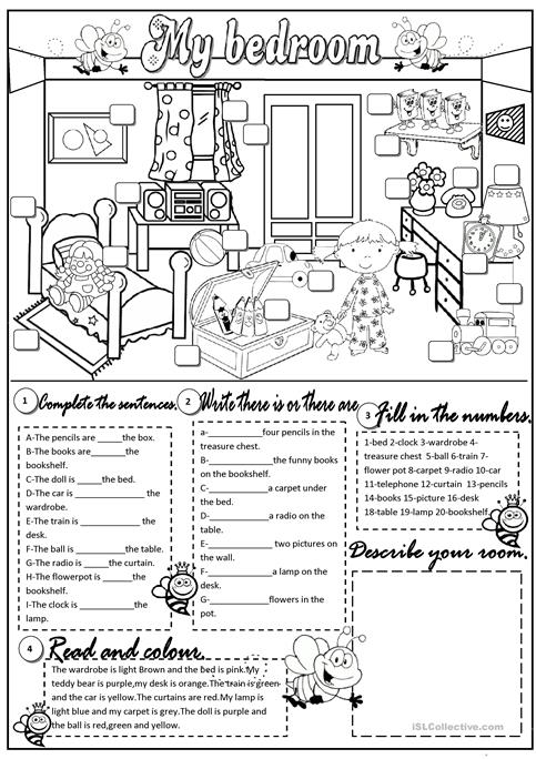 My Bedroom Worksheet