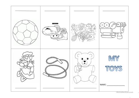 My Toys Mini Book Worksheet