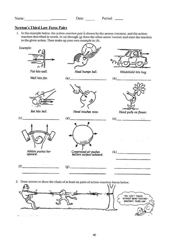 Newton S Laws Worksheets