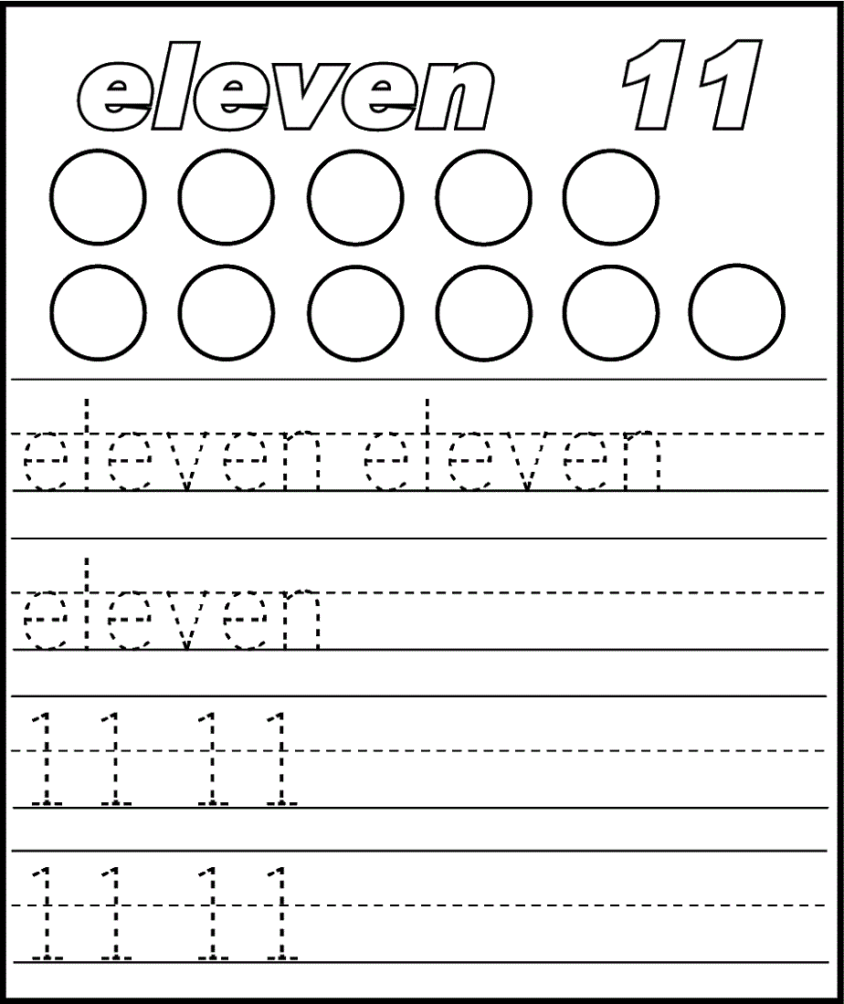 Number 11 Worksheet Twisty Noodle | Free Worksheets Samples