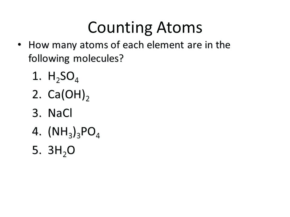 Number Of Atoms In A Formula Worksheet Answers Or 2 Notes Cool