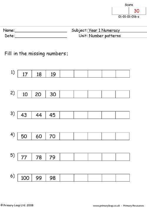 Number Patterns Worksheet Ks1 Fresh All Worksheets Number