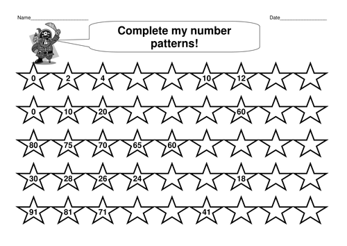 Number Patterns Worksheet Ks1 Luxury Number Patterns Number