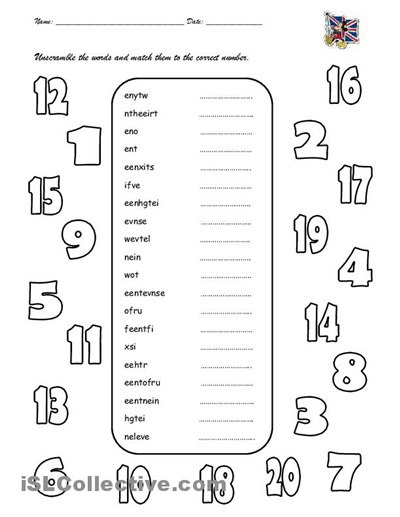 Numbers 1 20 Worksheets Printable The Best Worksheets Image
