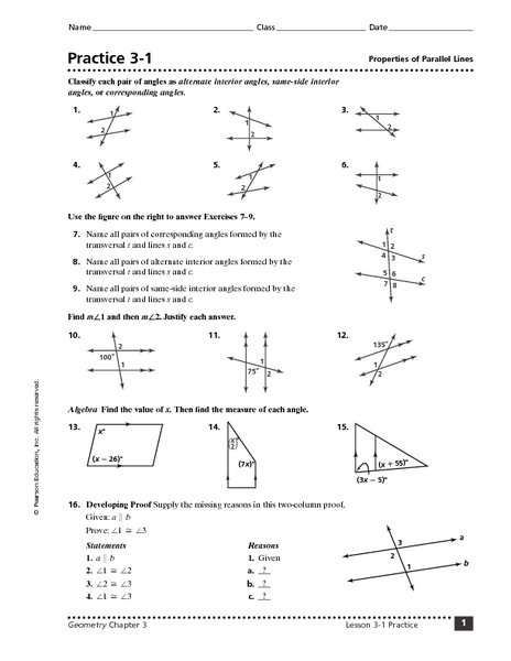 Parallel Lines And Transversals Worksheet Amusing Angles Formed