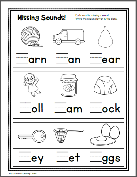 Phonics Worksheets Kindergarten Reading And Phonics Packet 1 Mamas