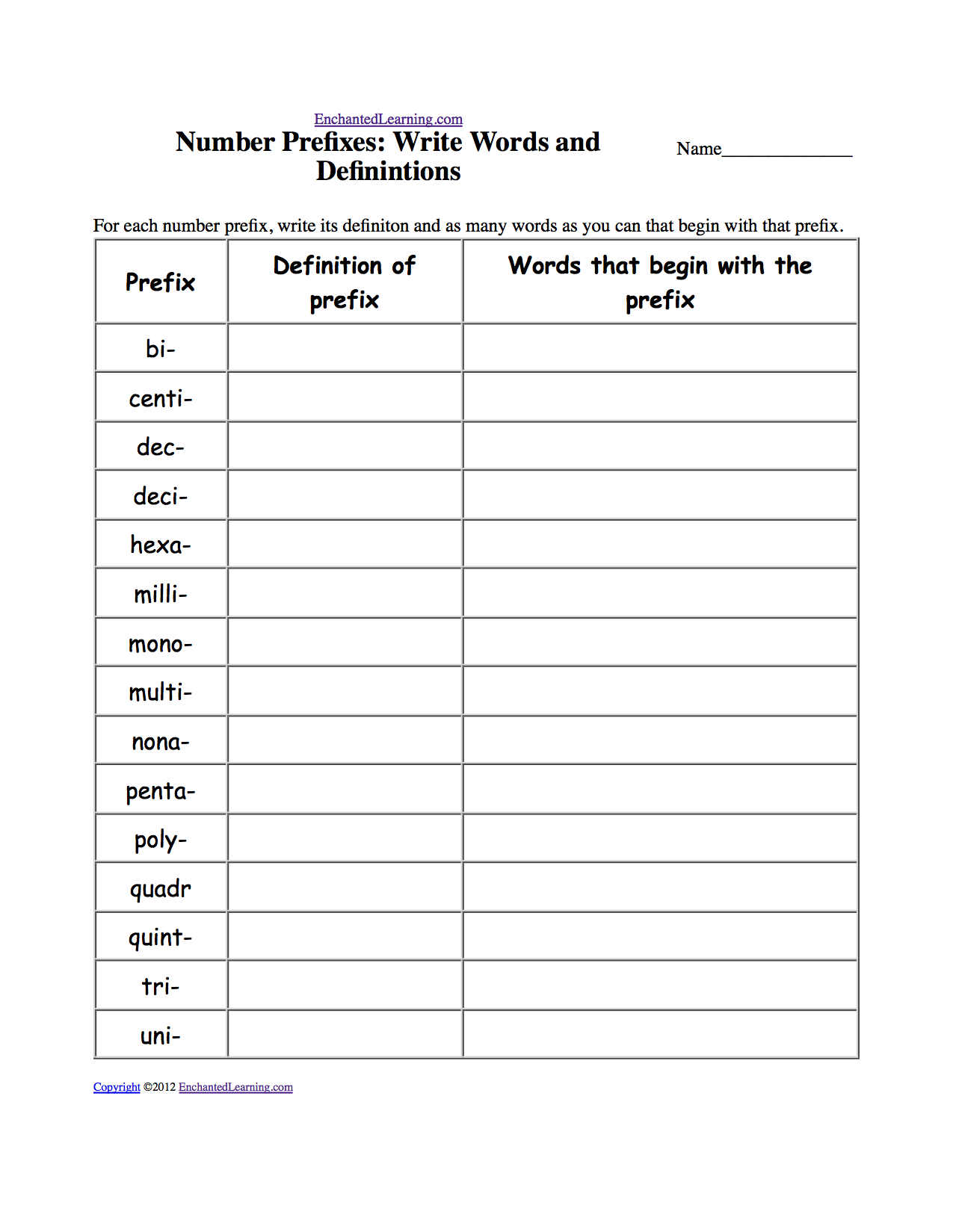 Prefixes Worksheets Middle School The Best Worksheets Image