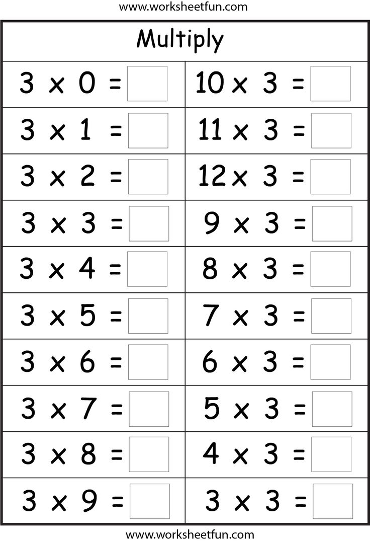 Printable Multiplication Worksheets By 3 The Best Worksheets Image