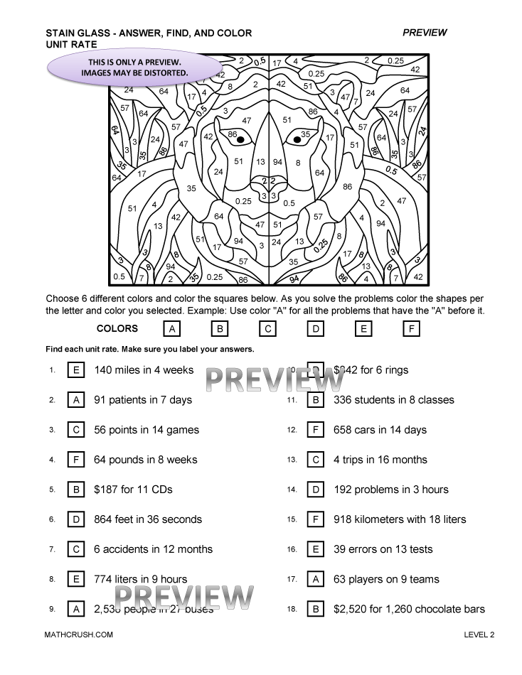 Rates And Proportions Worksheets The Best Worksheets Image