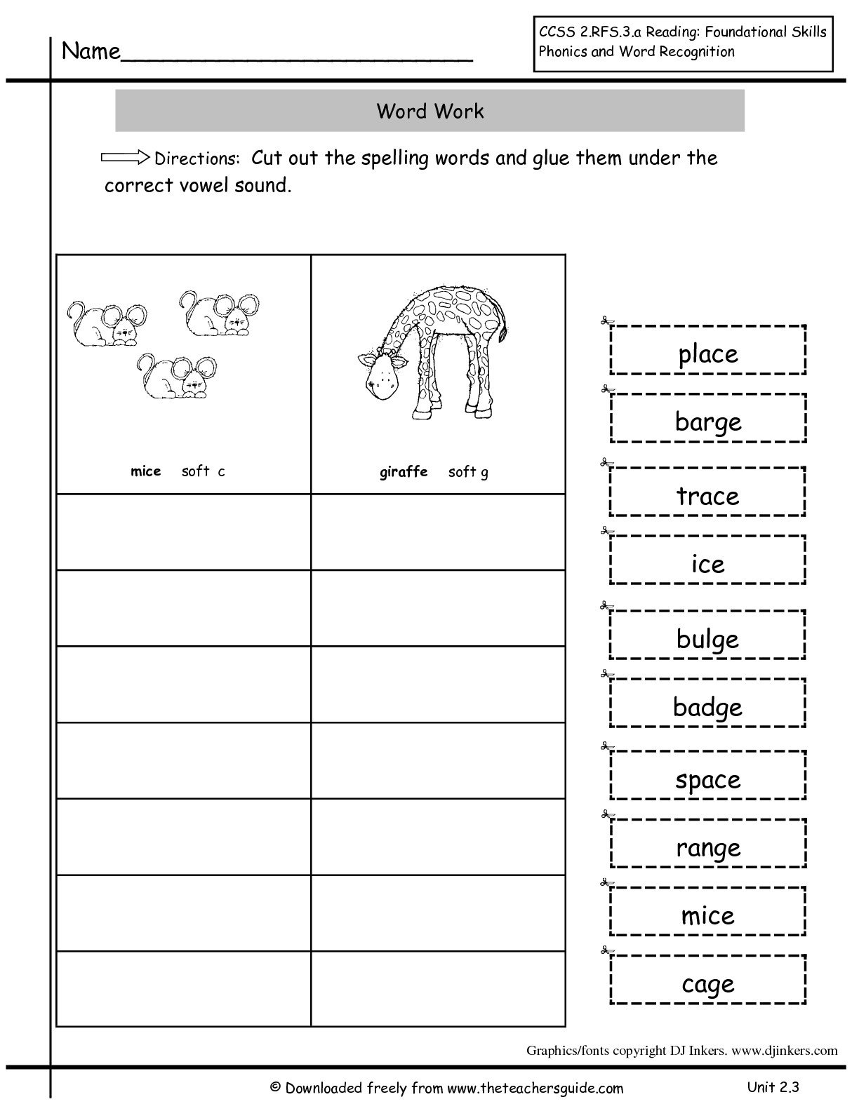 Second Grade Spelling Words Printable Worksheets The Best