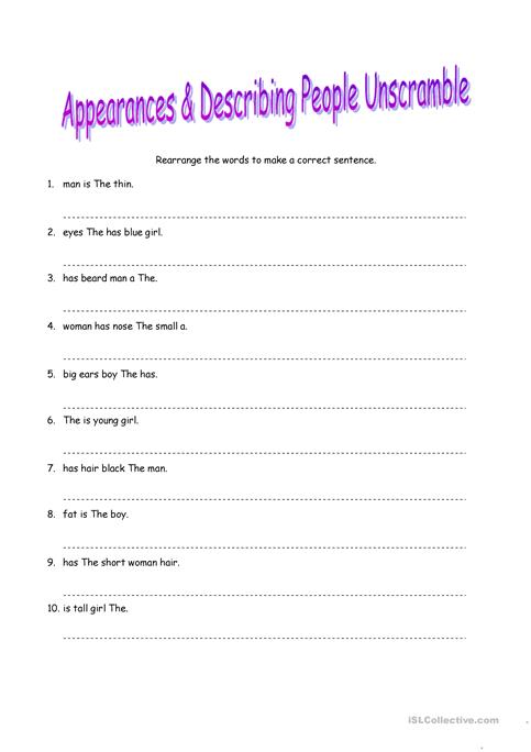 Sentence Structure Worksheets Basic Sentence Structure Worksheet