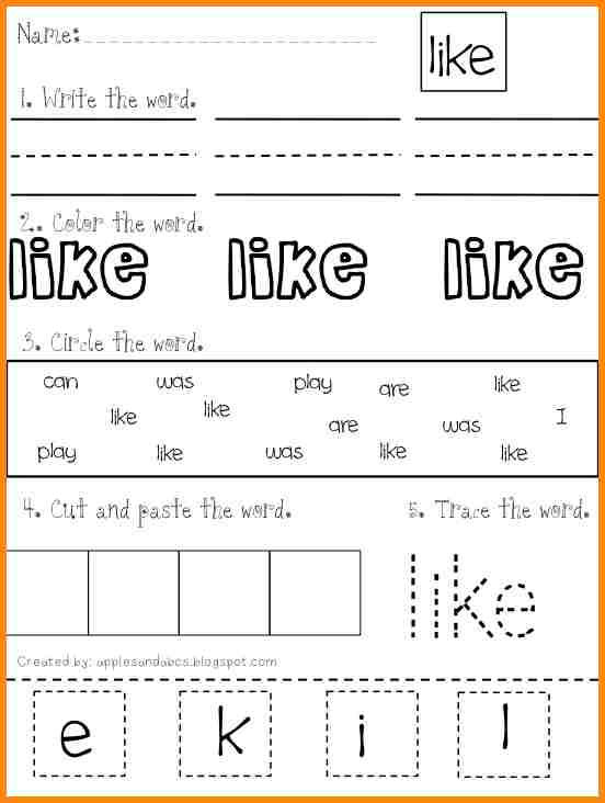 Sight Words Worksheets Free Sight Words Worksheets Worksheets For