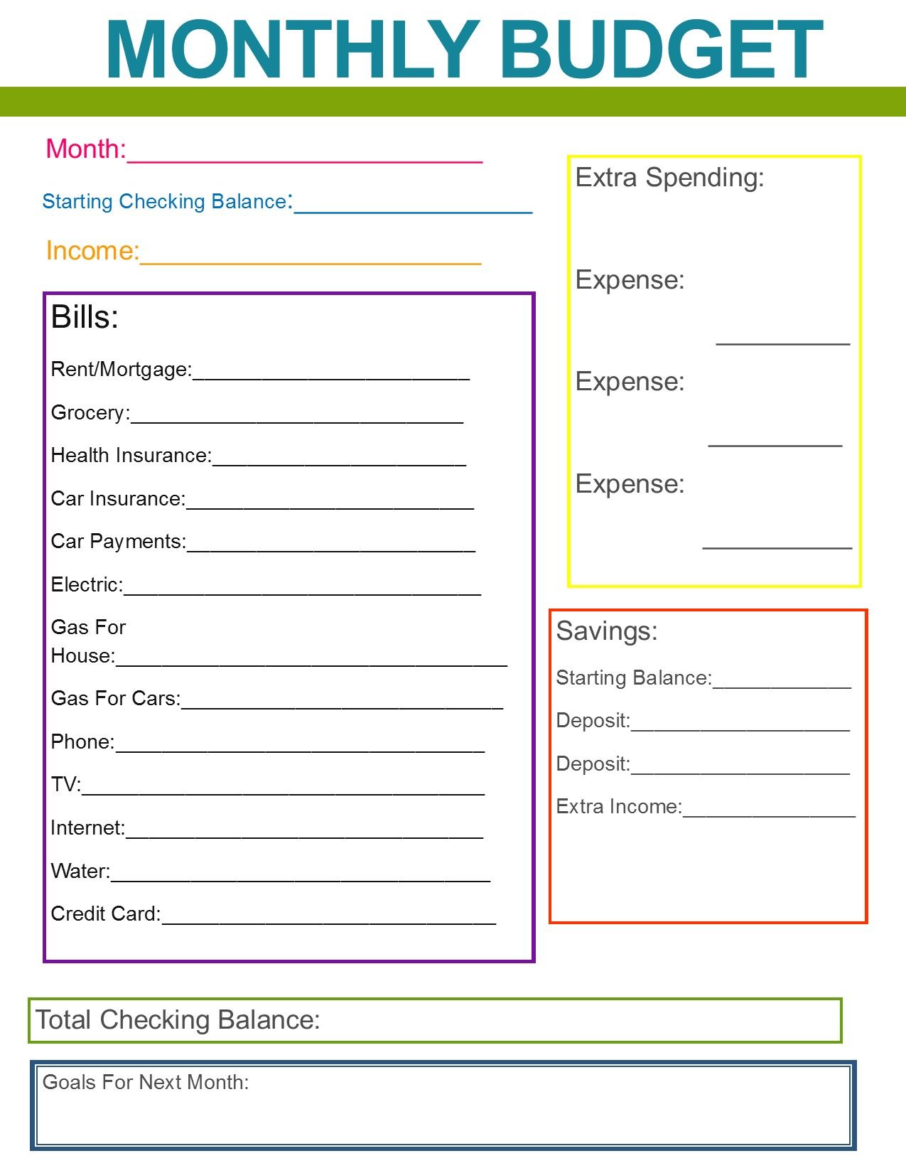 Simple Home Budget Worksheet Lovely Boxsome Page 4