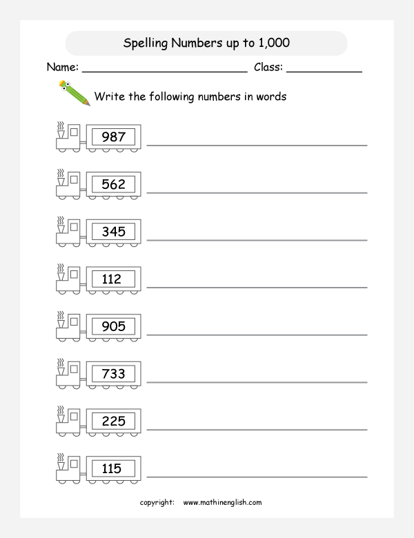 Spelling Number Words Worksheets The Best Worksheets Image