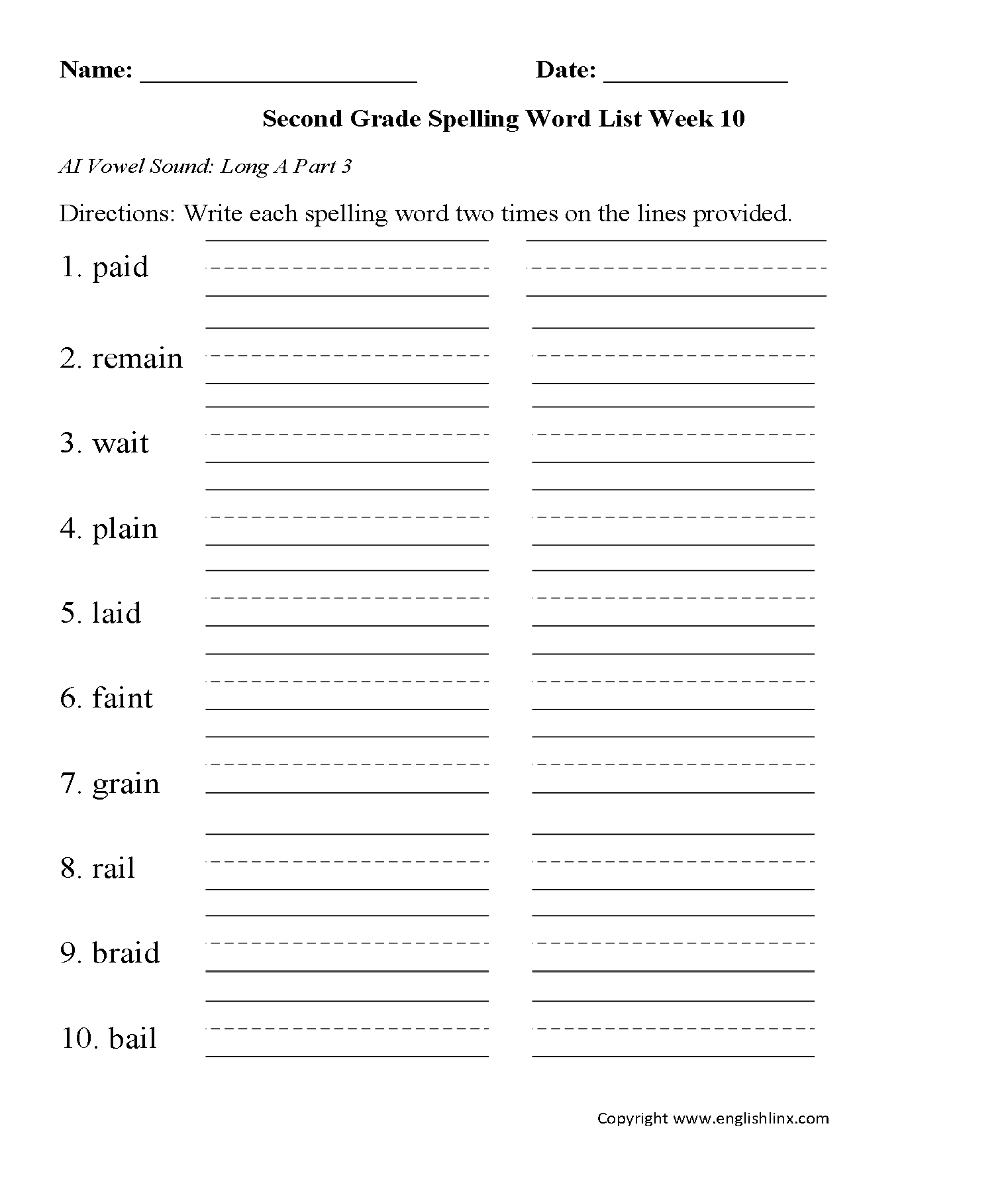 Spelling Word Worksheet The Best Worksheets Image Collection