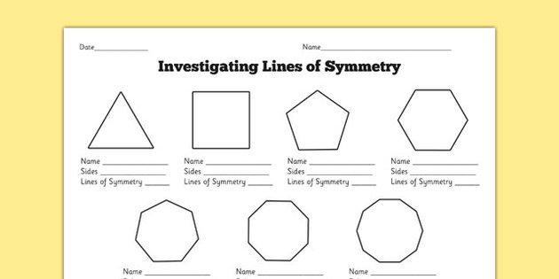 Symmetry Worksheet Year 5
