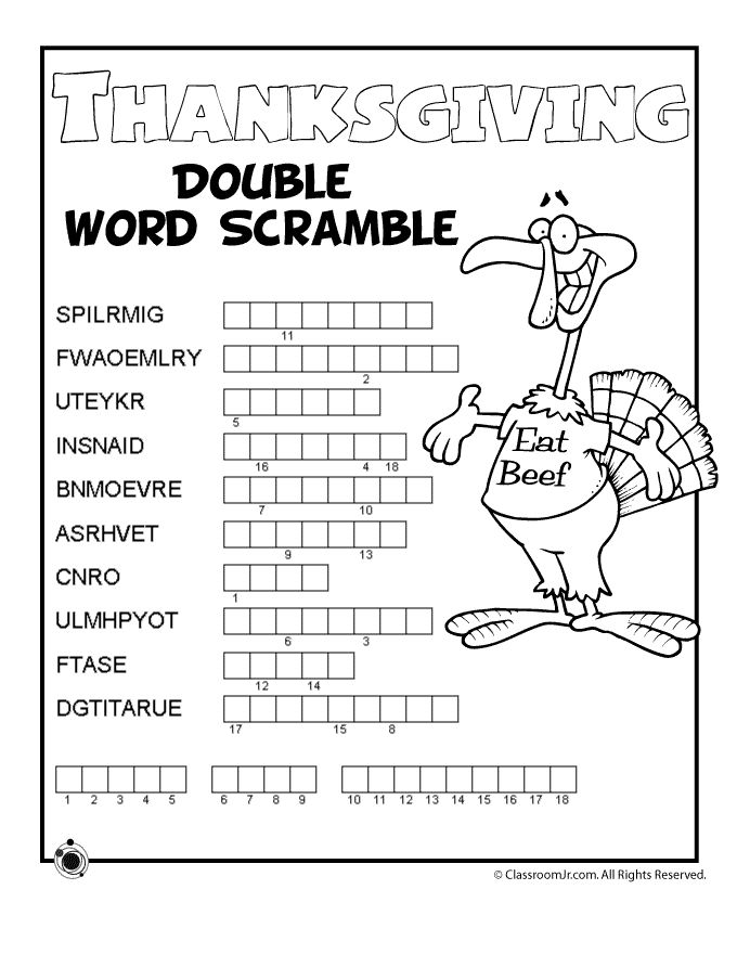 Thanksgiving Worksheets 5th Grade