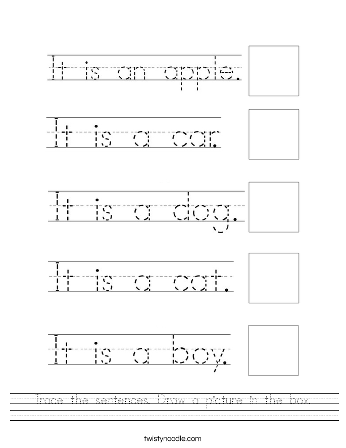 Trace Sentences Worksheets Free Worksheets Samples Trace Sentences Worksheets Free Worksheets Samples
