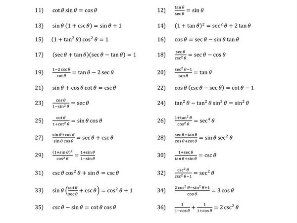 Trigonometric Identities Worksheet Trig Identities Worksheet Mr
