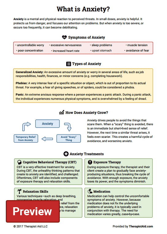 What Is Anxiety  (worksheet)