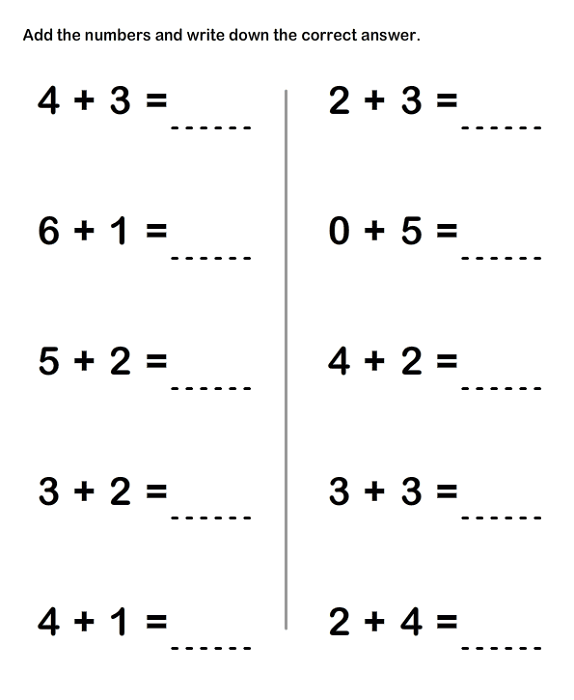 Worksheets For Grade 1 Math Worksheet For Grade 1 Digit Printable