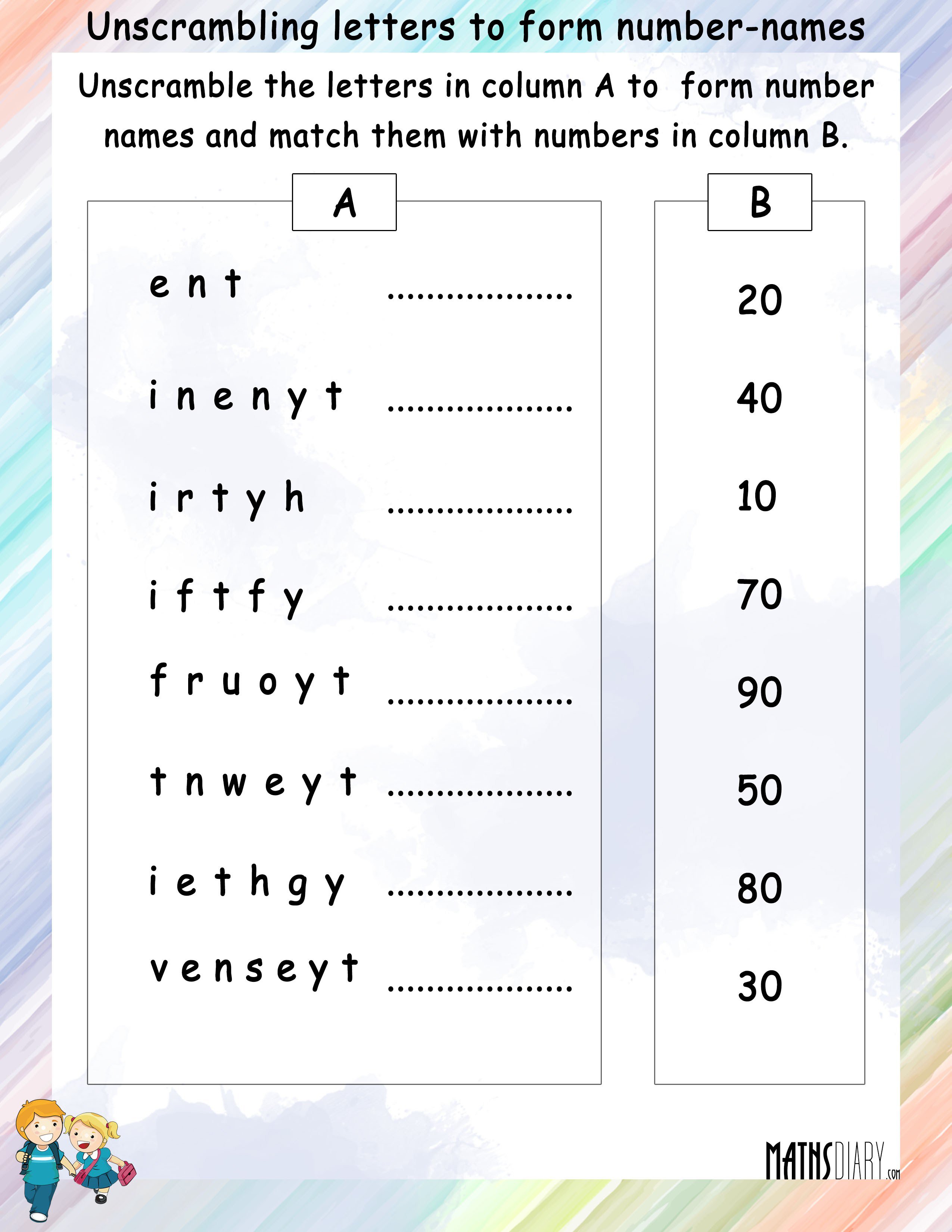 Worksheets On Number Names To 20 The Best Worksheets Image