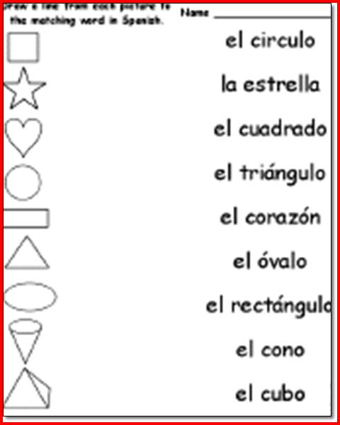 1st Grade Spanish Worksheets  Worksheets  Ratchasima Printable