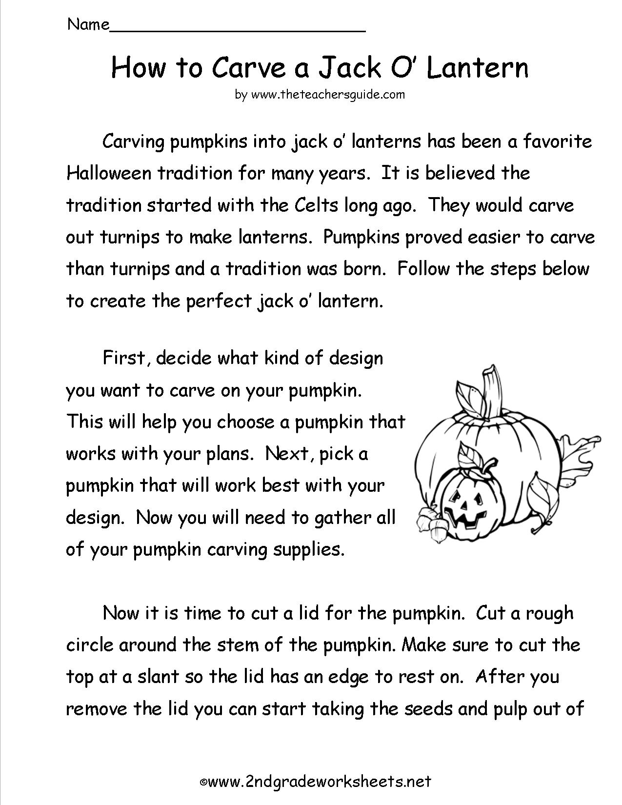 2nd Grade Halloween Worksheets The Best Worksheets Image