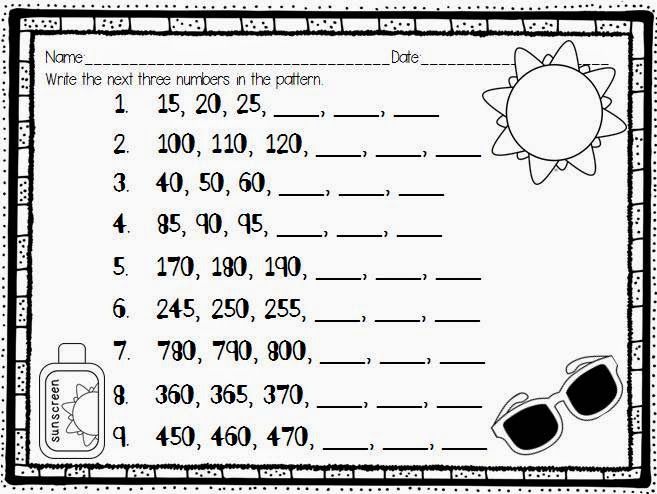2nd Grade Math Worksheets Number Patterns 54609