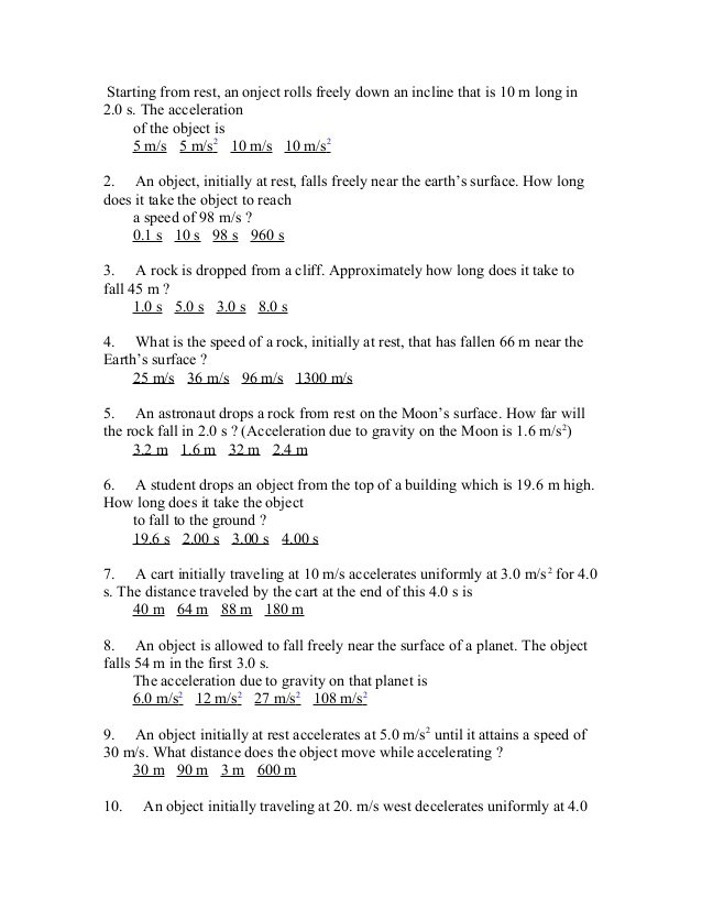 42 Speed Velocity And Acceleration Worksheet, Is Thespeed Velocity