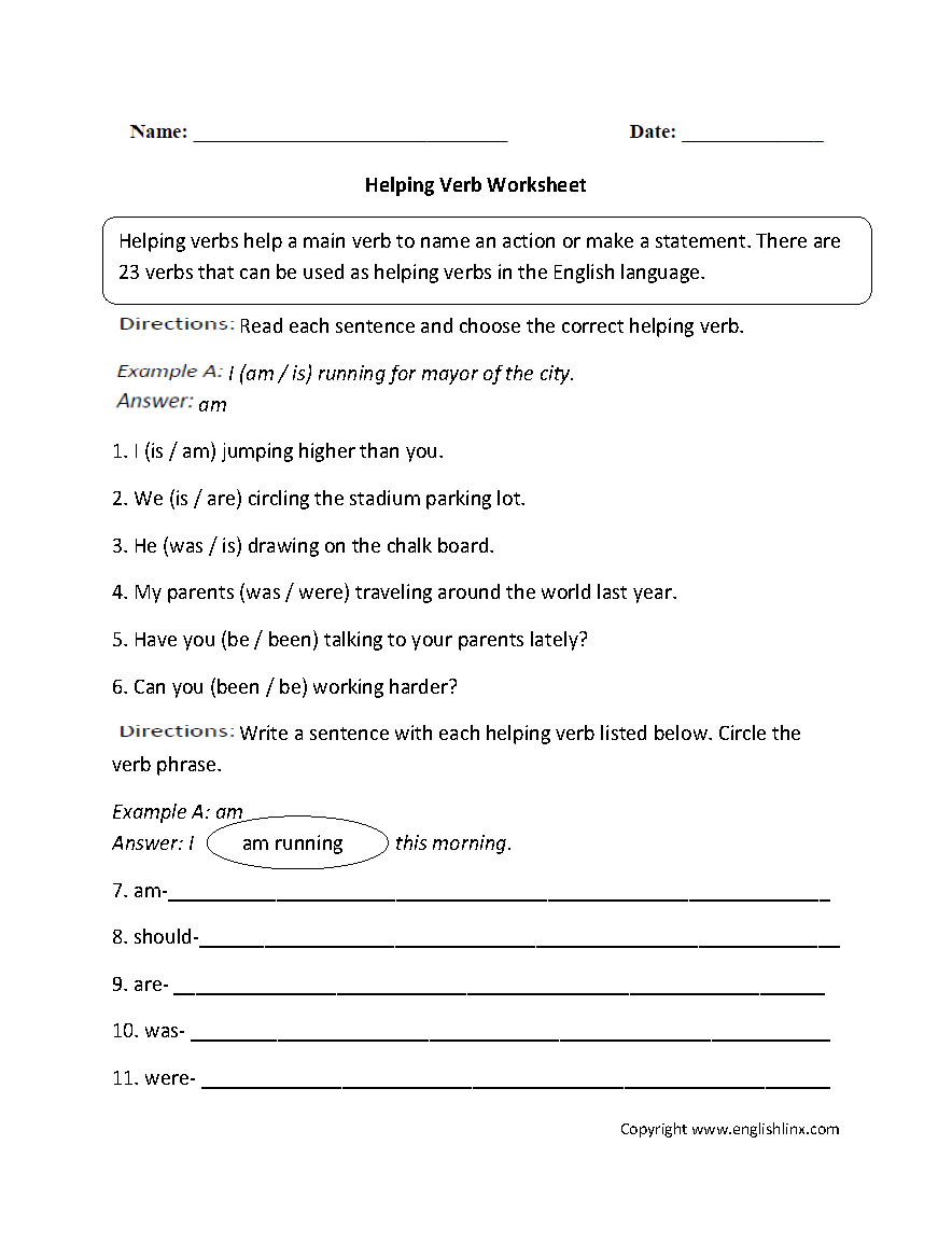 Action Linking Verb Worksheet The Best Worksheets Image Collection