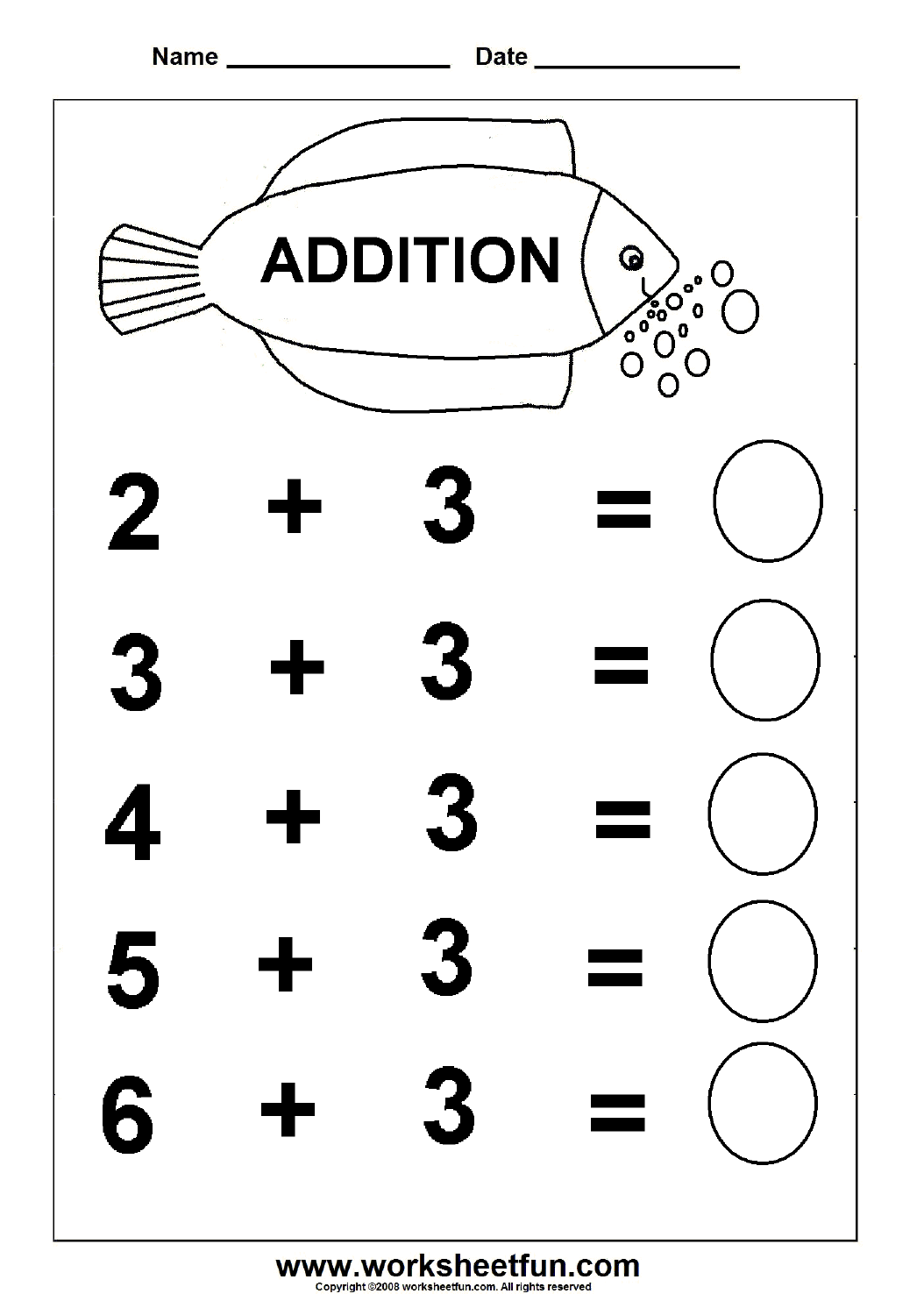 Addition Worksheets Kindergarten Free Printables 416667