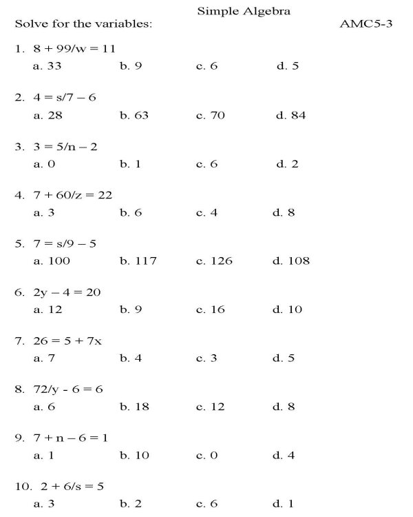 Advanced Algebra Worksheets The Best Worksheets Image Collection