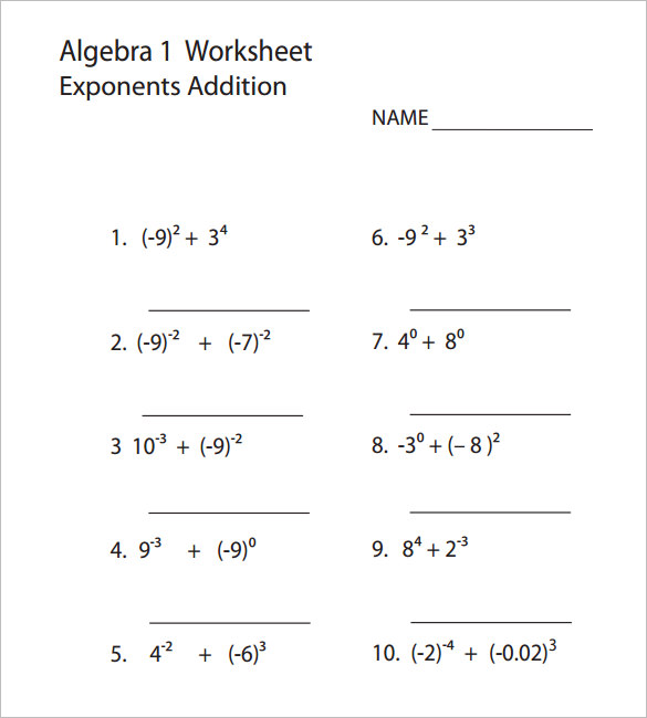 Advanced Algebra Worksheets The Best Worksheets Image Collection