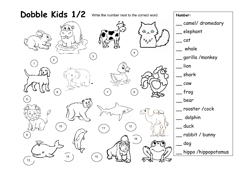 Animals Worksheets The Best Worksheets Image Collection