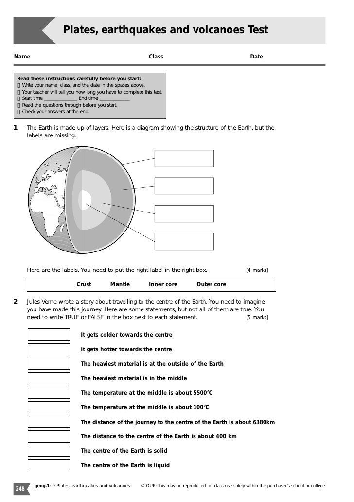 Plate Tectonics Worksheets High School Plate Tectonics Worksheets High School