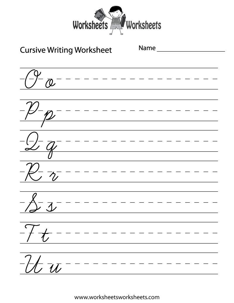 Beginning Cursive Handwriting Worksheets 249900